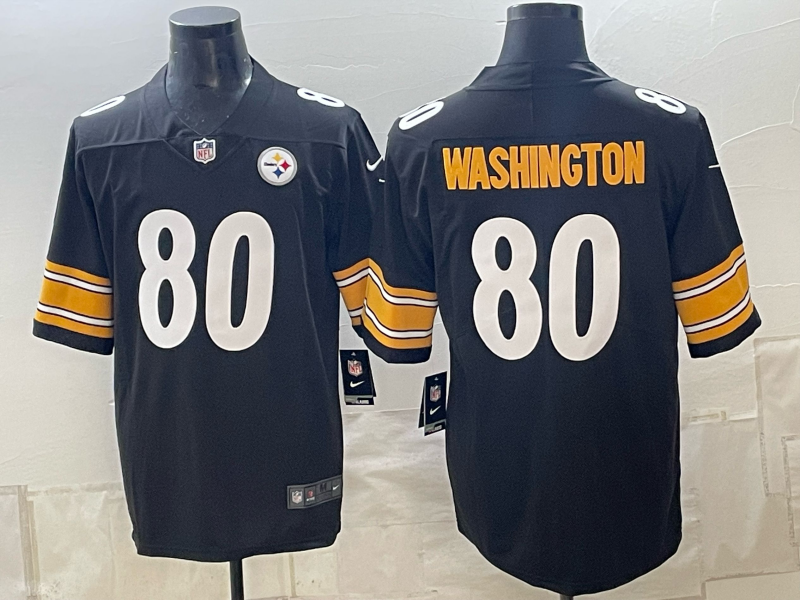2026 Men Pittsburgh Steelers #80 Washionton Black Limited Nike NFL Jersey 100602->pittsburgh steelers->NFL Jersey